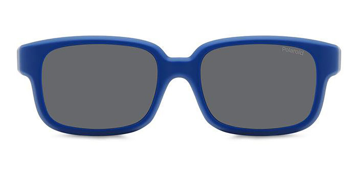Polaroid PLD K005 CL-ON Clip-on Only Kids Polarized FLL/M9, Blue frame, Grey lenses