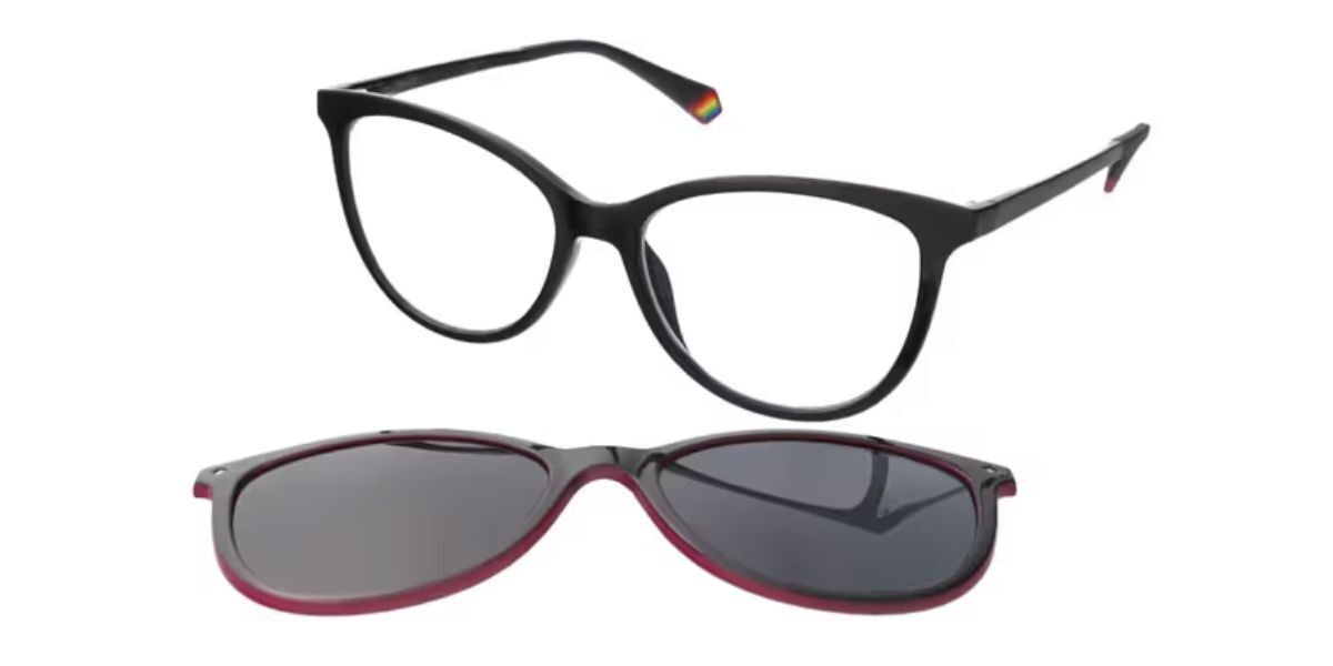 Polaroid PLD 6138/CS With Clip-On 807/M9, Black frame