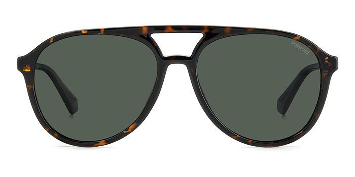 Polaroid PLD 4162/S Polarized 086/UC, Tortoiseshell frame, Green lenses