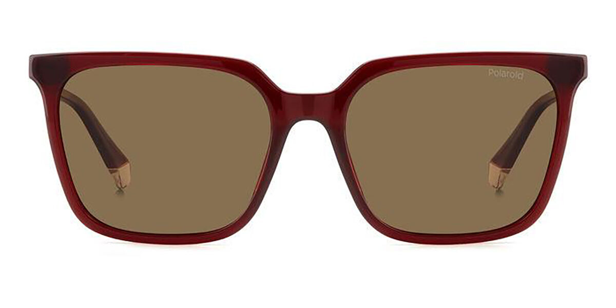 Polaroid PLD 4163/S Polarized LHF/SP, Burgundy frame, Brown lenses