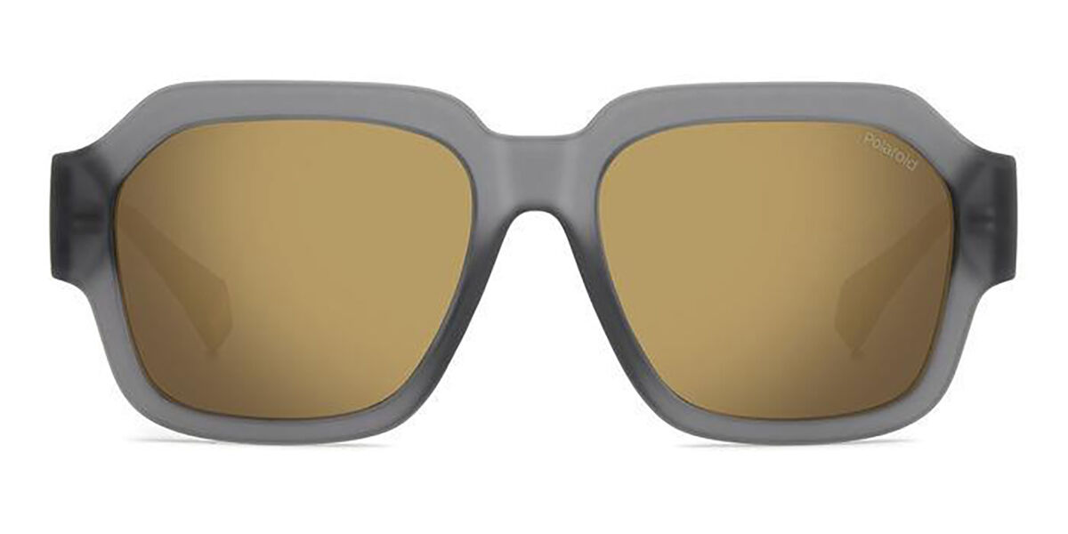 Polaroid PLD 6212/S/X Polarized RIW/LM, Grey frame, Gradient Grey Gold Mirror lenses