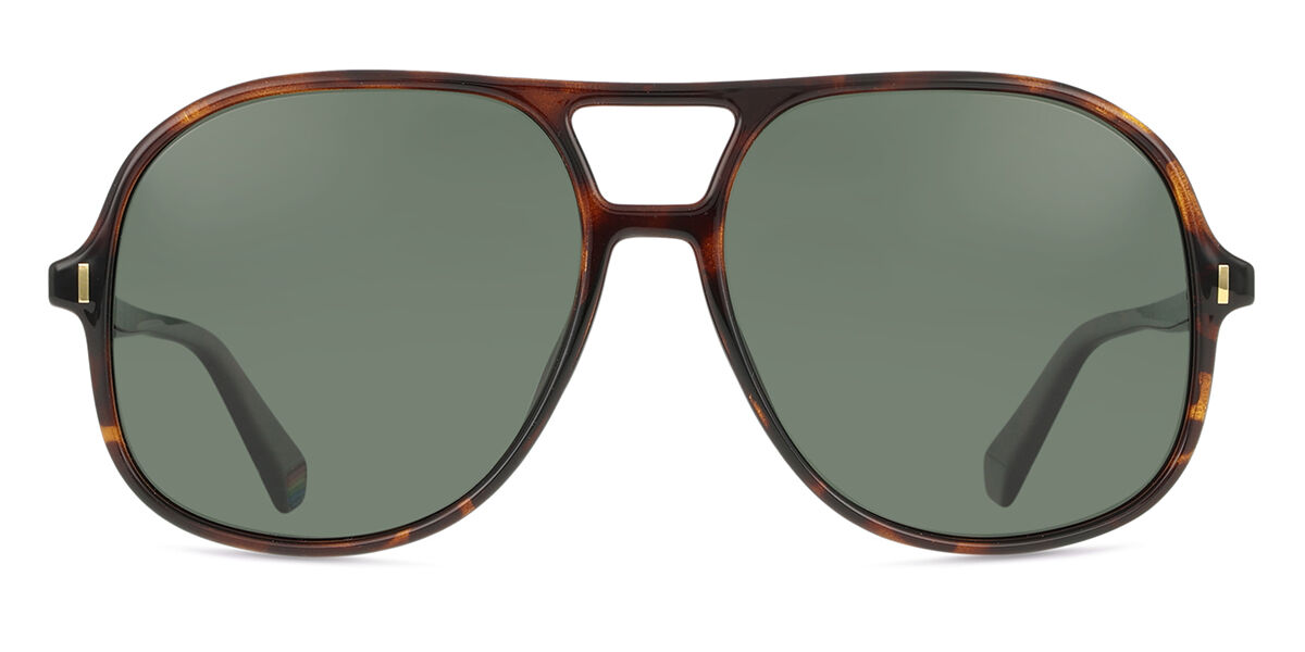 Polaroid PLD 6217/S Polarized 086/UC, Tortoiseshell frame, Green lenses