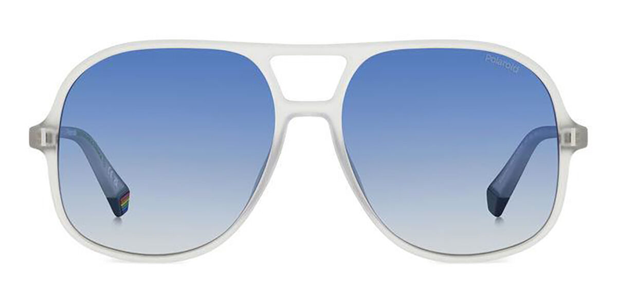 Polaroid PLD 6217/S Polarized 2M4/Z7, White frame, Gradient Blue lenses