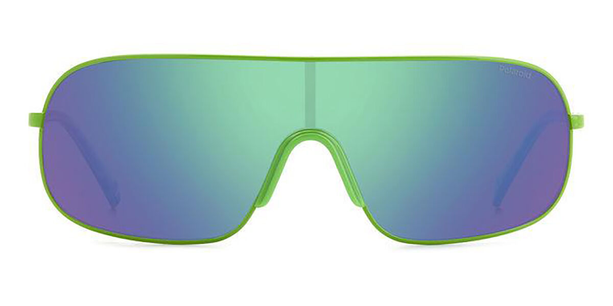 Polaroid PLD 6222/S Polarized 1ED/5Z, Green frame, Blue Green Mirror lenses