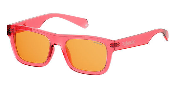 Polaroid PLD 6050/S Polarized 35J/HE, Red frame, Orange lenses