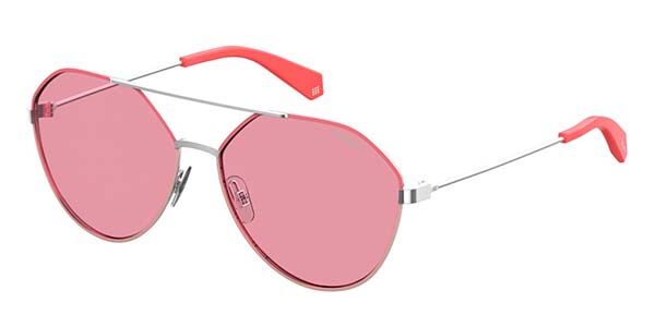 Polaroid PLD 6059/F/S Asian Fit Polarized 35J/0F, Pink frame, Pink lenses
