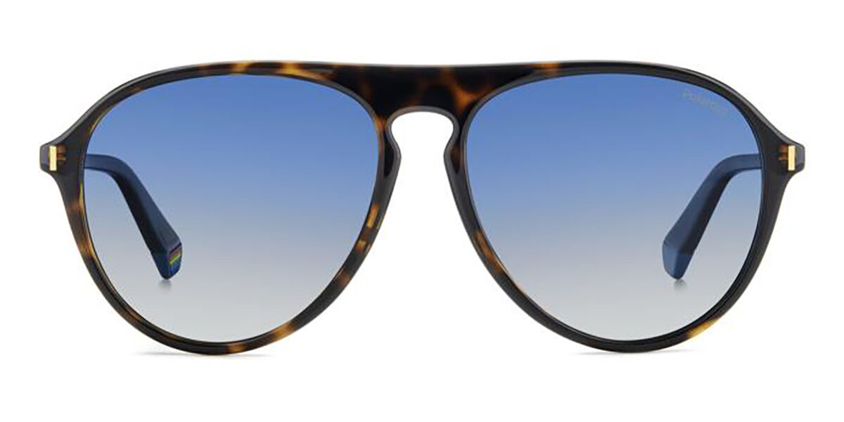 Polaroid PLD 6225/S Polarized 086/Z7, Tortoiseshell frame, Gradient Blue lenses