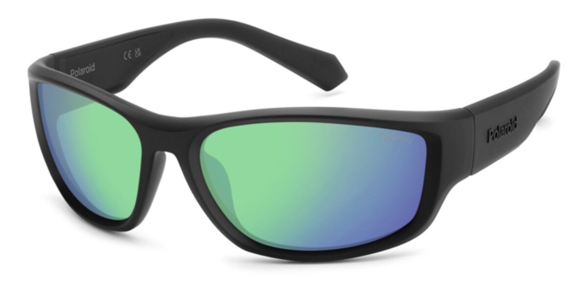 Polaroid PLD 2166/S Polarized 3OL/5Z, Black frame, Grey Green Mirror lenses