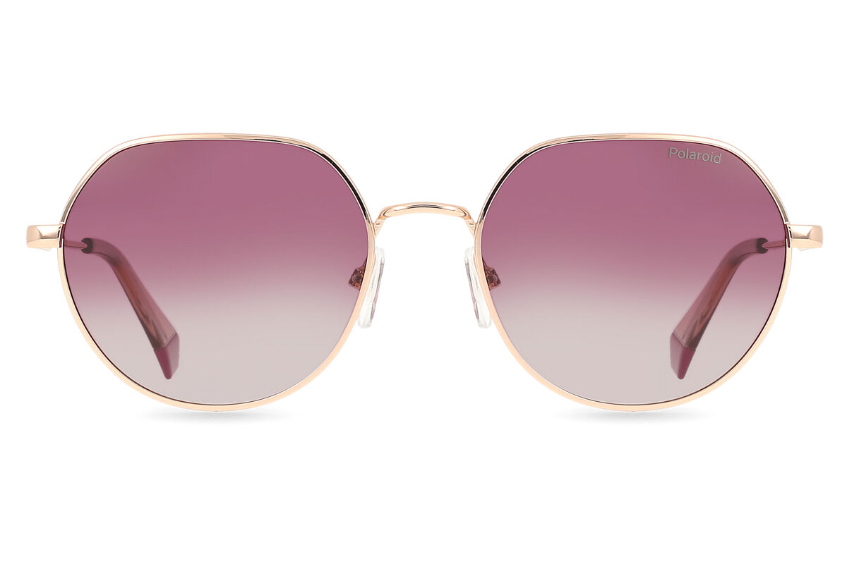 Polaroid PLD 6236/S/X Polarized S9E/JR, Gold frame, Gradient Burgundy Red lenses