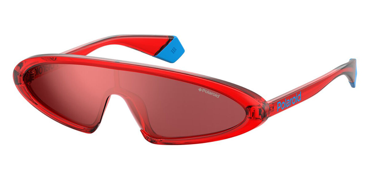 Polaroid PLD 6074/S Polarized C9A/XN, Red Carbon Fiber frame, Gradient Red lenses