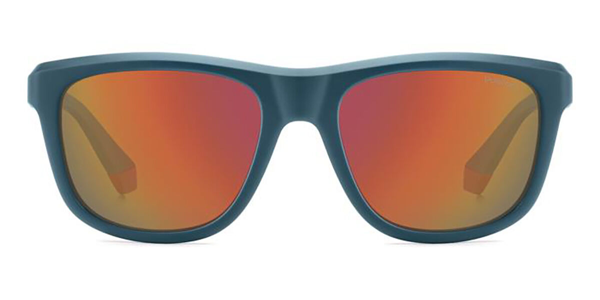 Polaroid PLD 2163/S Polarized 5BF/OZ, Blue Eco-Friendly frame, Red Multilayer Mirror lenses