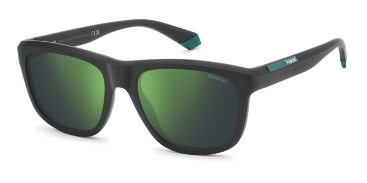 Polaroid PLD 2163/S Polarized 3OL/5Z, Black frame, Grey Green Mirror lenses