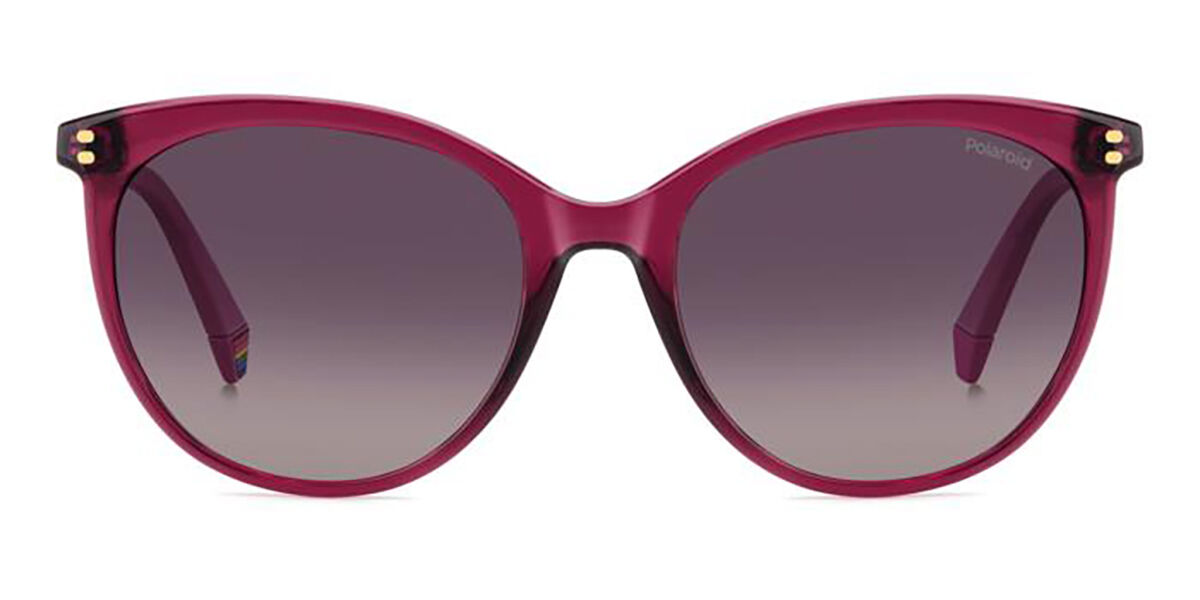 Polaroid PLD 6231/S Polarized QHO/JR, Pink frame, Gradient Burgundy Red lenses