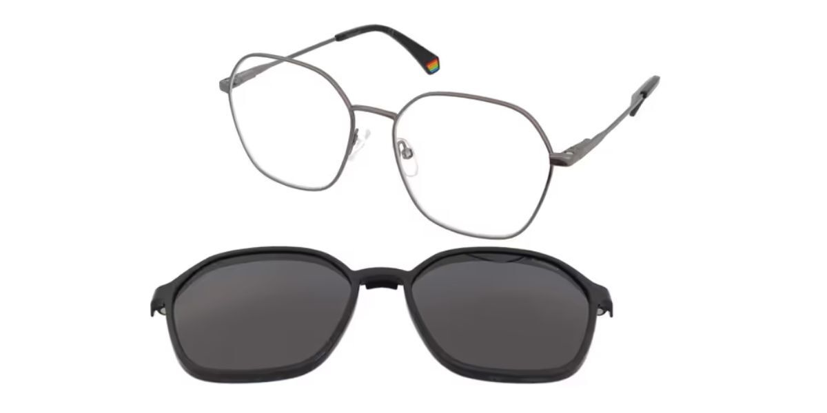 Polaroid PLD 6183/CS with Clip-On V81/M9, Black frame