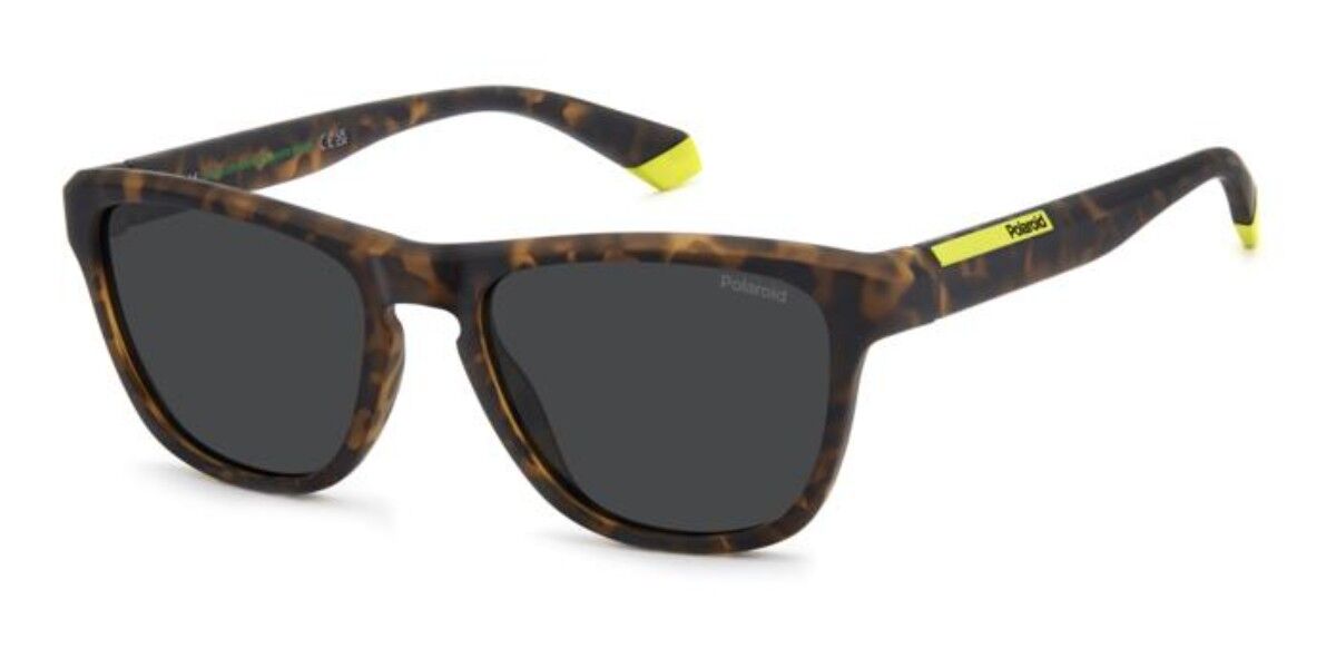 Polaroid PLD 2168/S Polarized B0Q/M9, Tortoiseshell frame, Solid Grey lenses