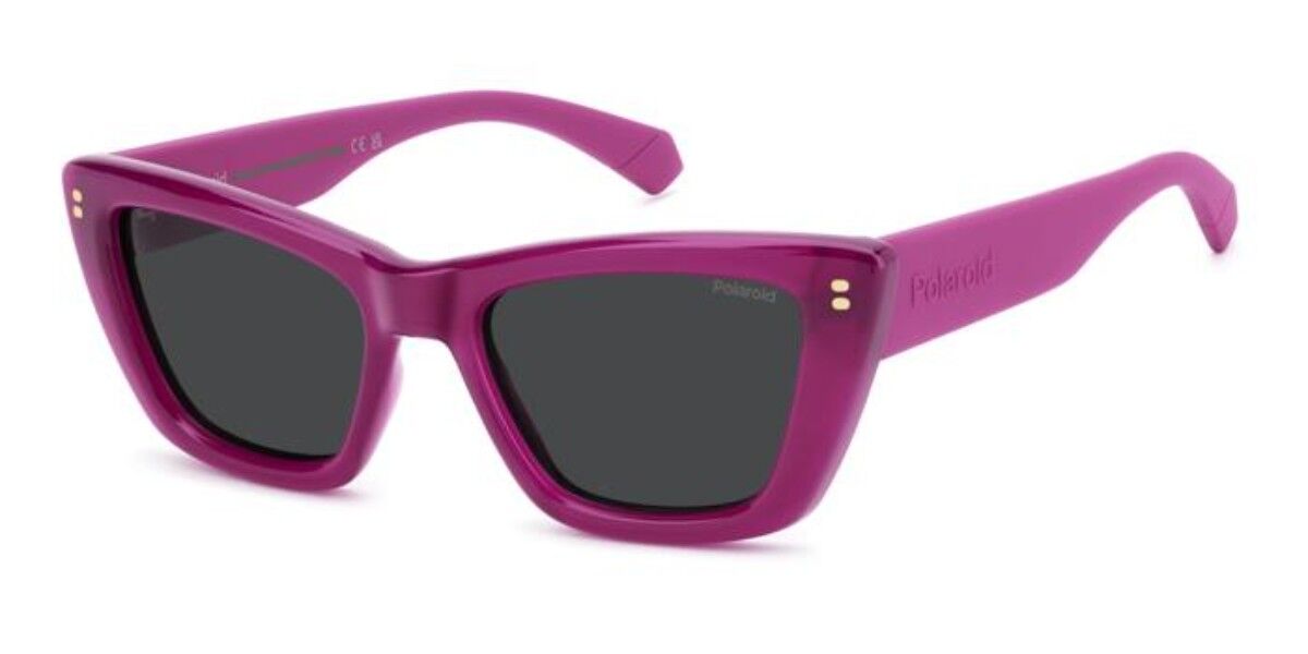 Polaroid PLD 6242/S/X Polarized MU1/M9, Pink frame, Solid Grey lenses