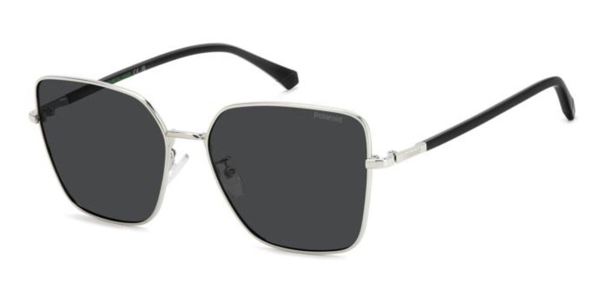 Polaroid PLD 4193/G/S/X Asian Fit Polarized 010/M9, Silver frame, Solid Grey lenses