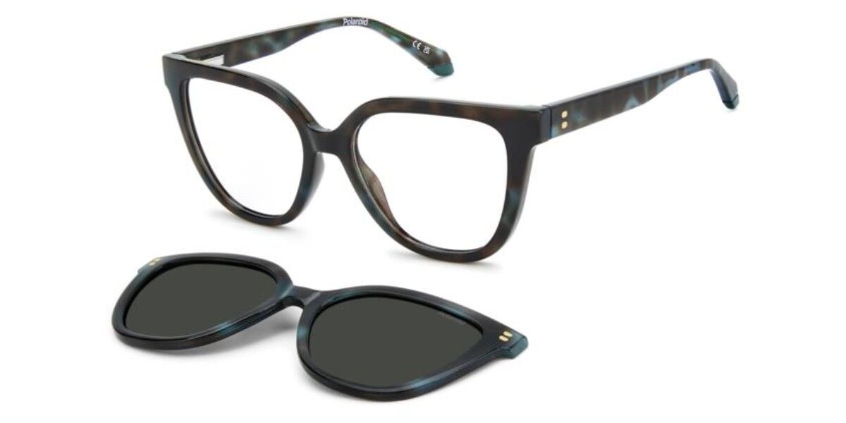 Polaroid PLD D596/C with Clip-On CVT/M9, Tortoiseshell frame