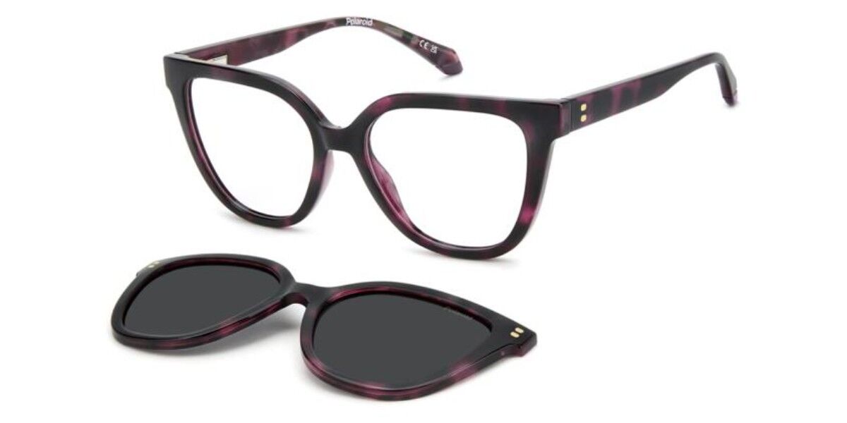 Polaroid PLD D596/C with Clip-On HKZ/M9, Tortoiseshell frame