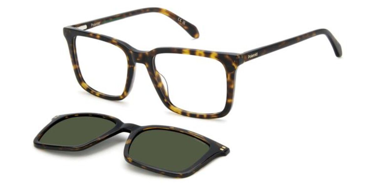 Polaroid PLD D604/C with Clip-On 086/UC, Tortoiseshell frame