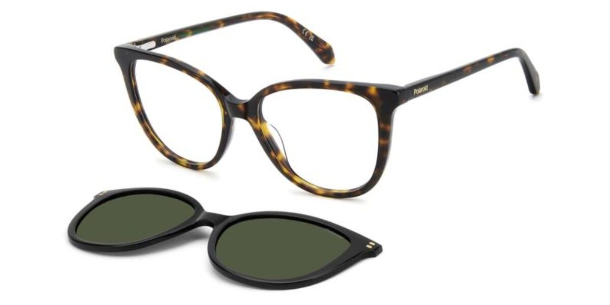 Polaroid PLD D605/C with Clip-On 086/UC, Tortoiseshell frame