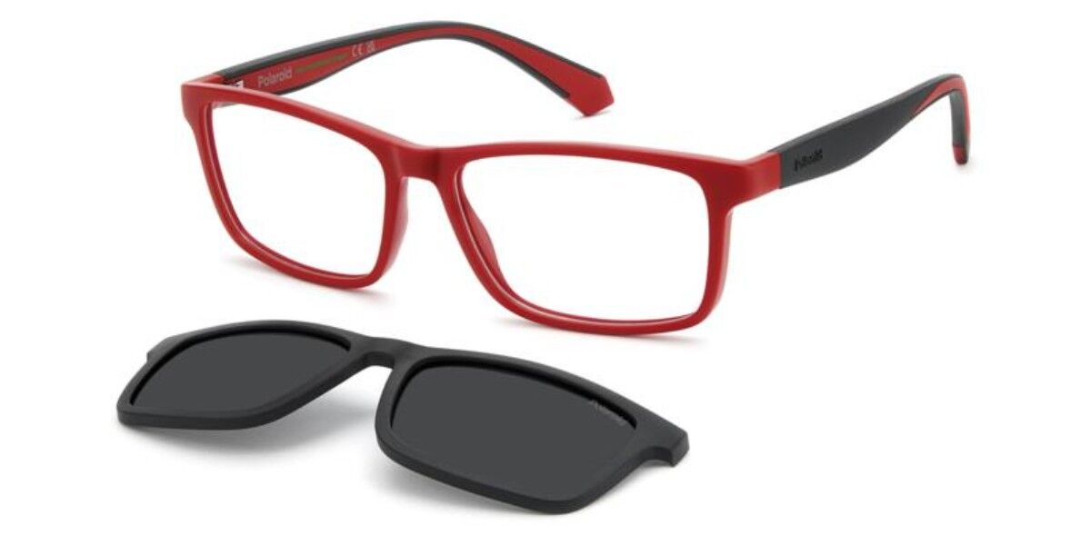 Polaroid PLD D854/C Kids with Clip-On 0Z3/M9, Red frame