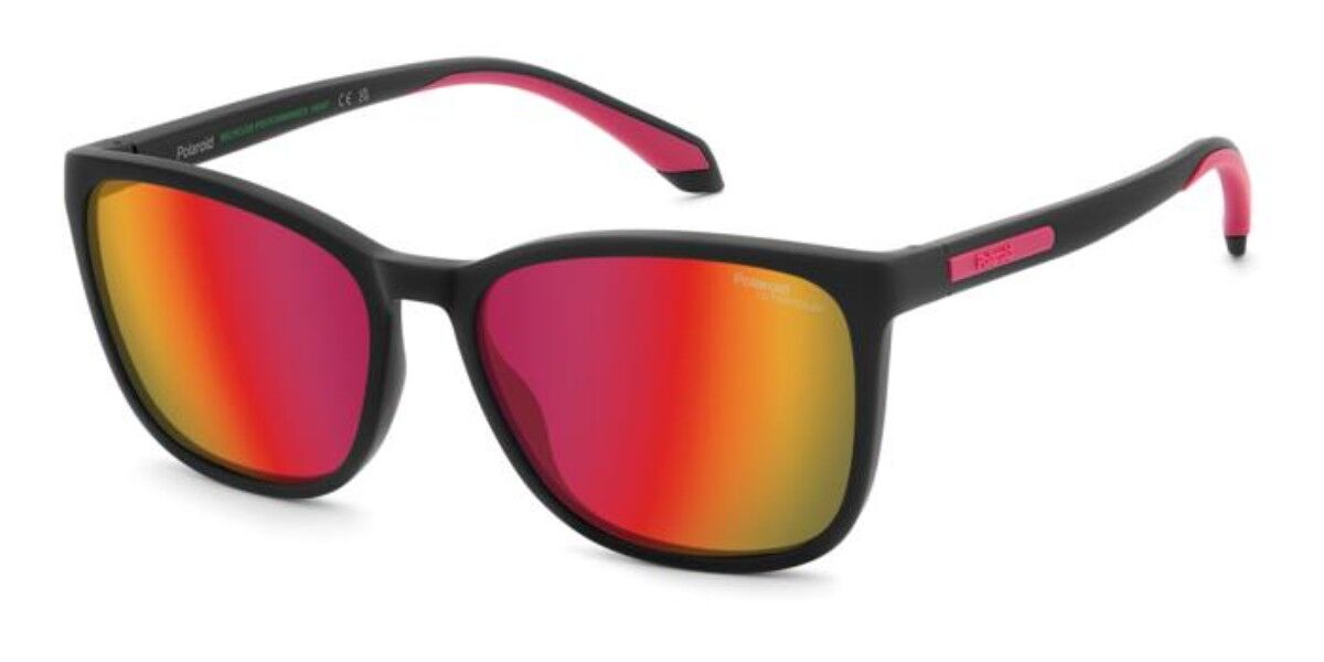 Polaroid PLD 2169/S/X Polarized BLX/BG, Black frame, Red Multilayer Mirror lenses