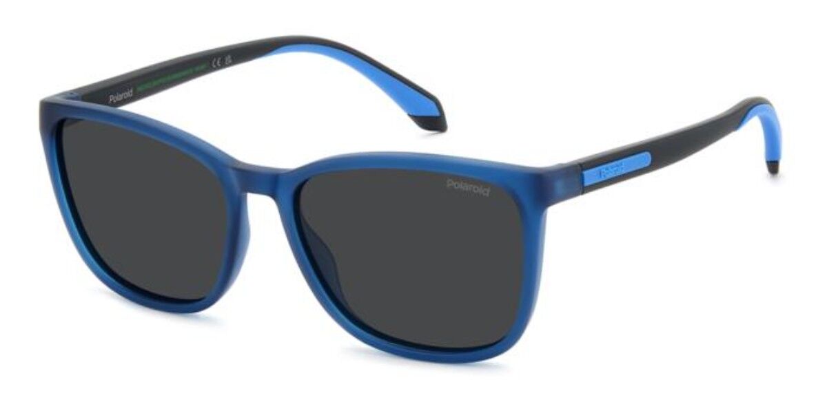 Polaroid PLD 2169/S/X Polarized FLL/M9, Blue frame, Solid Grey lenses