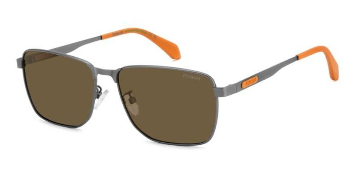 Polaroid PLD 2171/G/S/X Asian Fit Polarized 7ZL/SP, Silver frame, Solid Bronze Brown lenses