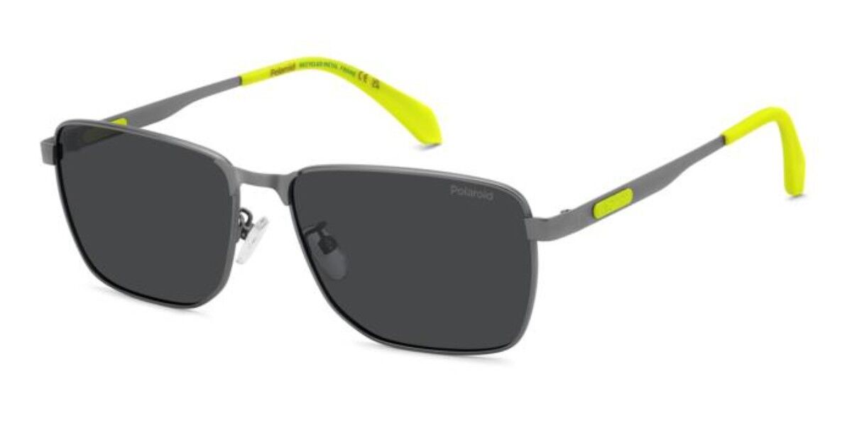 Polaroid PLD 2171/G/S/X Asian Fit Polarized R80/M9, Silver frame, Solid Grey lenses