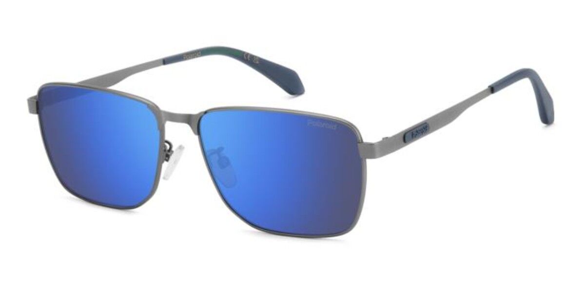 Polaroid PLD 2171/G/S/X Asian Fit Polarized V6D/5X, Silver frame, Blue Mirror lenses