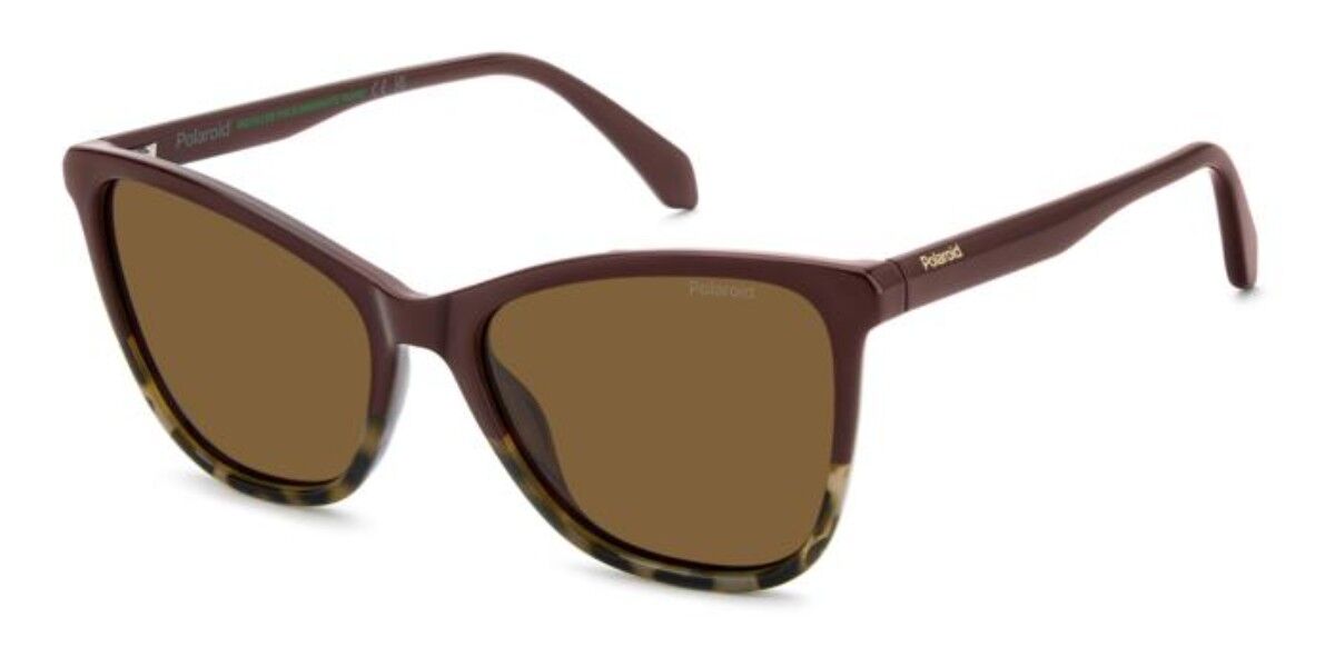 Polaroid PLD 4194/S Polarized YDC/SP, Burgundy frame, Solid Bronze Brown lenses