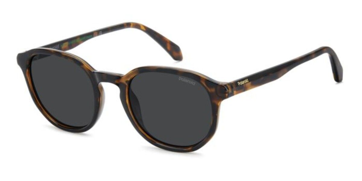 Polaroid PLD 4195/S Polarized 086/M9, Tortoiseshell frame, Solid Grey lenses