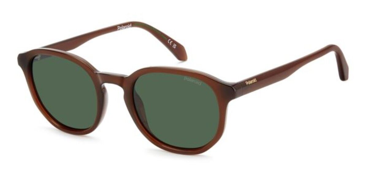 Polaroid PLD 4195/S Polarized QGL/UC, Brown frame, Solid Green lenses