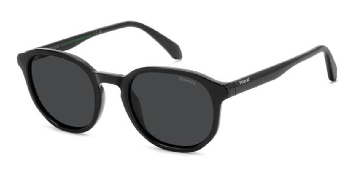 Polaroid PLD 4195/S Polarized 807/M9, Black frame, Solid Grey lenses