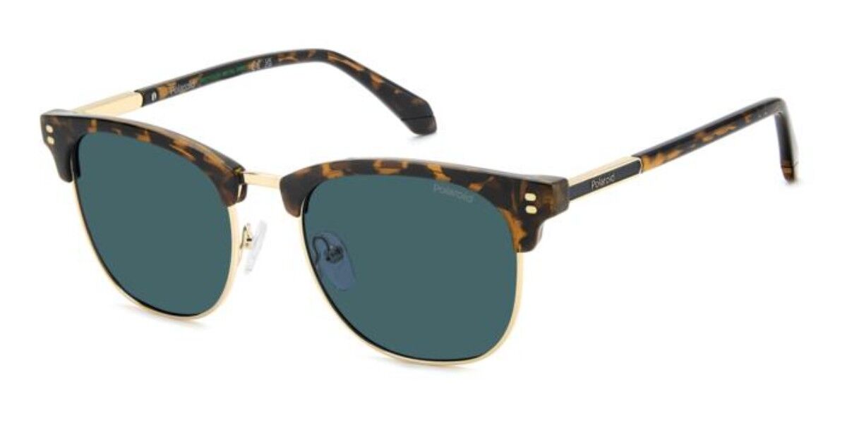Polaroid PLD 4196/S/X Polarized 086/C3, Tortoiseshell frame, Solid Aegean Blue lenses