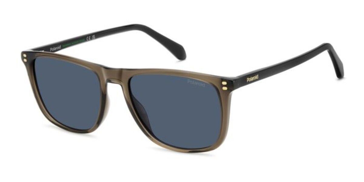 Polaroid PLD 4202/S/X Polarized 09Q/C3, Brown frame, Solid Blue lenses