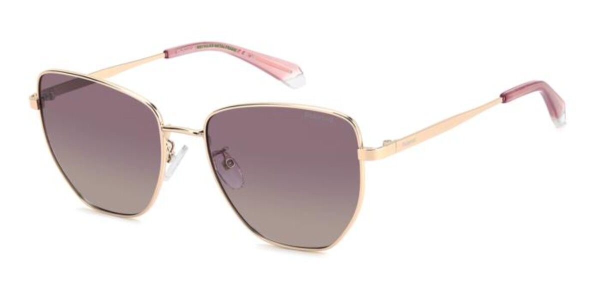 Polaroid PLD 4204/G/S/X Asian Fit Polarized DDB/JR, Gold frame, Gradient Burgundy lenses