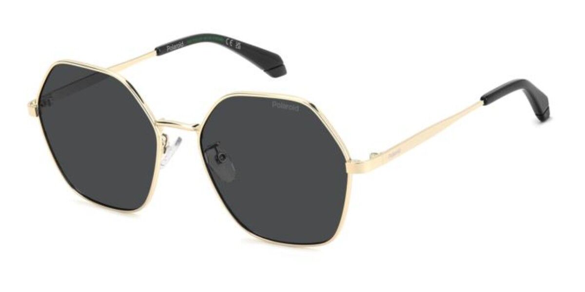 Polaroid PLD 4205/G/S/X Asian Fit Polarized 2F7/M9, Gold frame, Solid Grey lenses