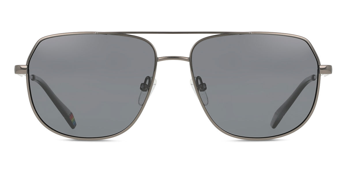 Polaroid PLD 6195/S/XN Polarized KJ1/M9, Silver frame, Solid Grey lenses
