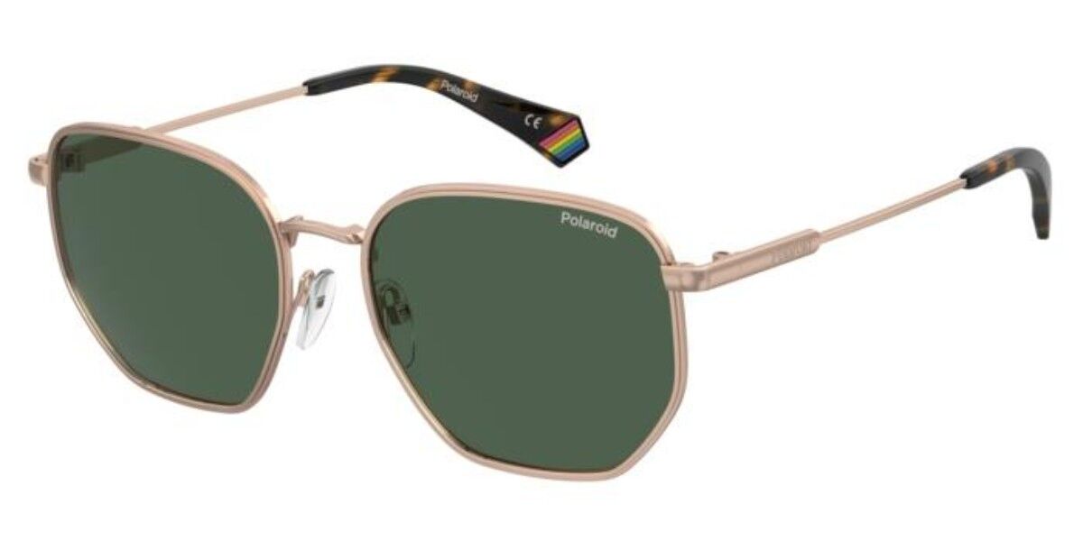 Polaroid PLD 6214/S/XN Polarized DDB/UC, Gold frame, Solid Green lenses