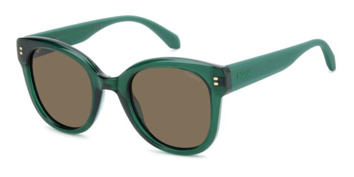 Polaroid PLD 6248/S/X Polarized 1ED/SP, Green frame, Solid Bronze Brown lenses
