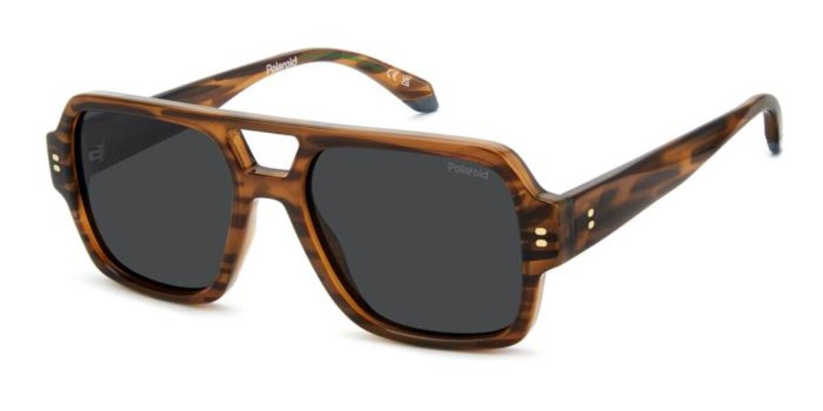 Polaroid PLD 6250/S/X Polarized L9G/M9, Tortoiseshell frame, Solid Grey lenses