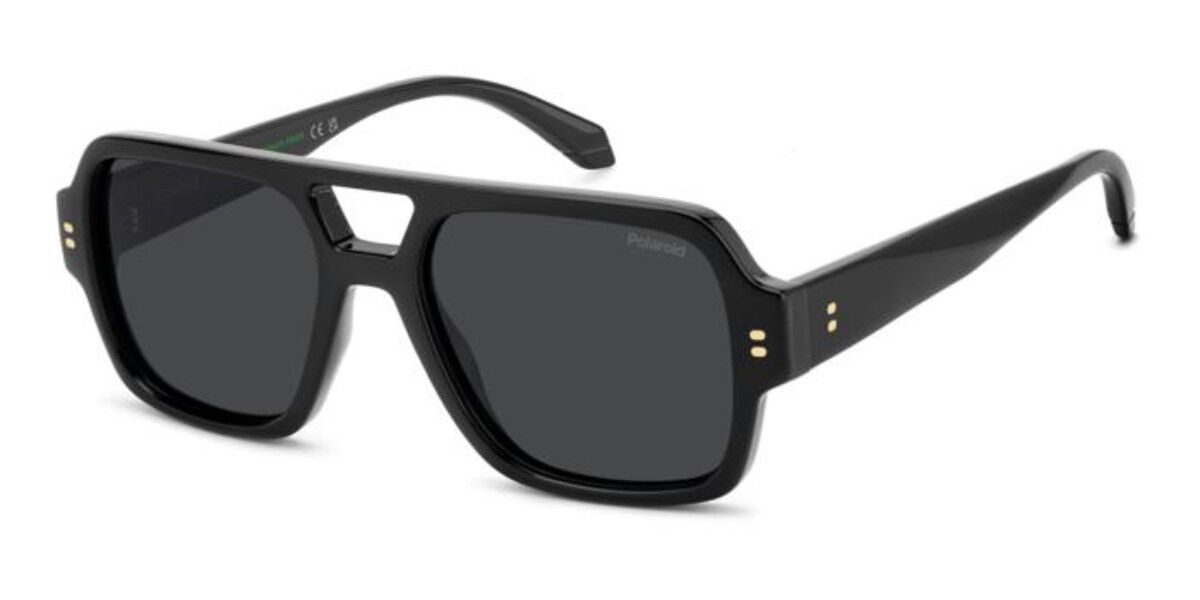 Polaroid PLD 6250/S/X Polarized 807/M9, Black frame, Solid Grey lenses