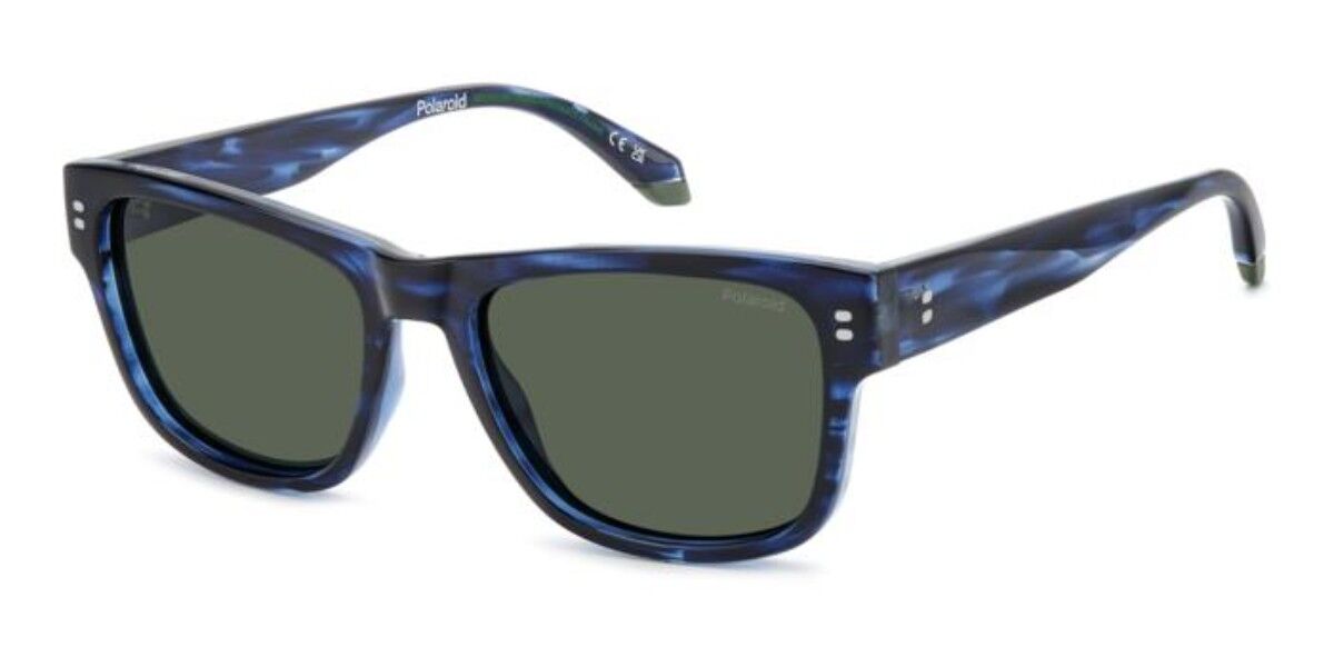 Polaroid PLD 6252/S/X Polarized IPR/UC, Tortoiseshell frame, Solid Green lenses