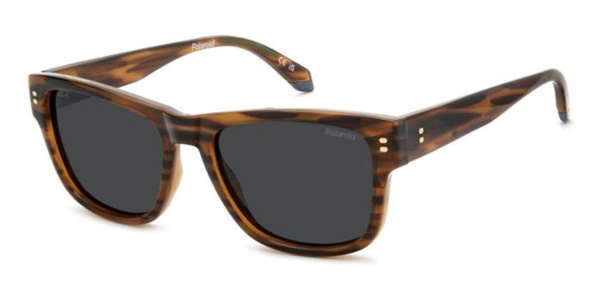 Polaroid PLD 6252/S/X Polarized L9G/M9, Tortoiseshell frame, Solid Grey lenses