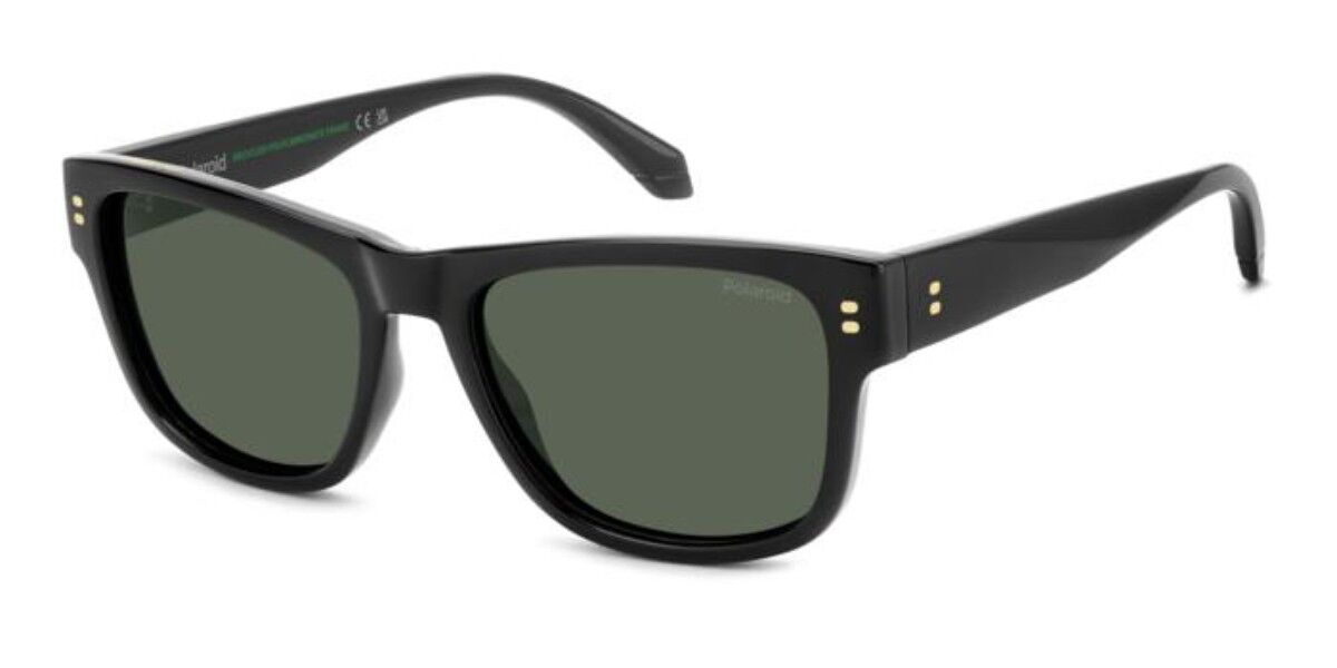 Polaroid PLD 6252/S/X Polarized 807/UC, Black frame, Solid Green lenses