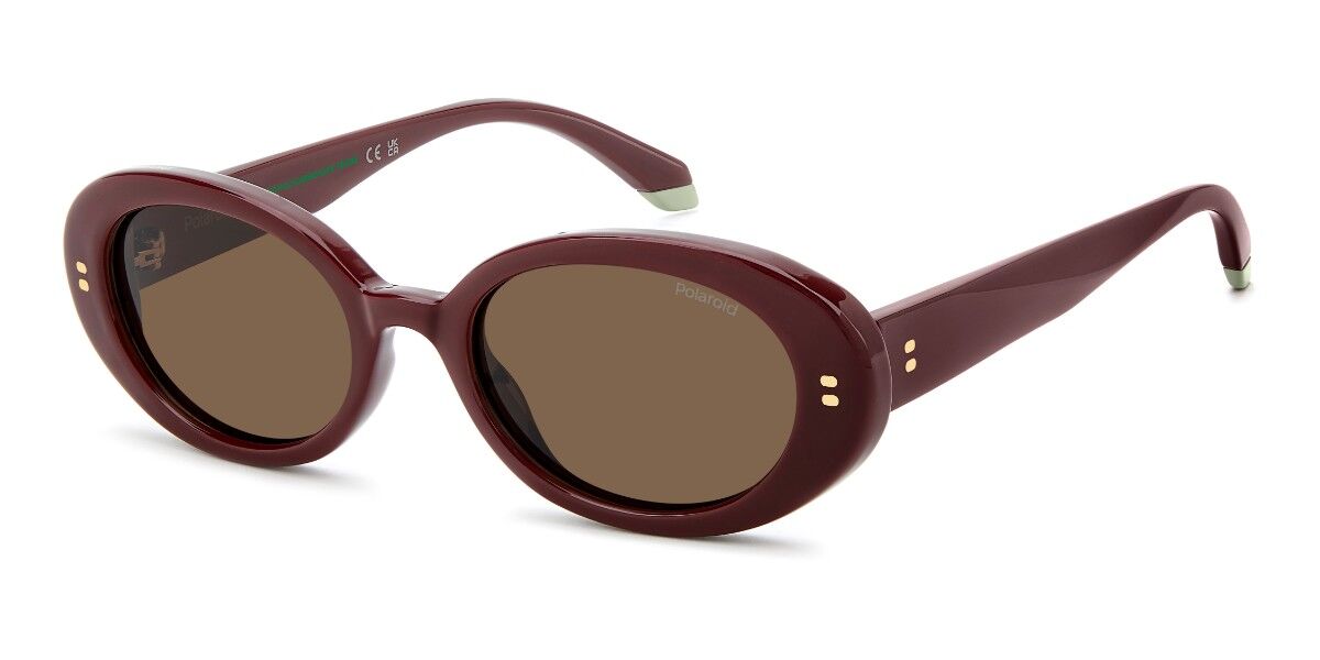 Polaroid PLD 6253/S/X Polarized LHF/SP, Burgundy frame, Brown lenses