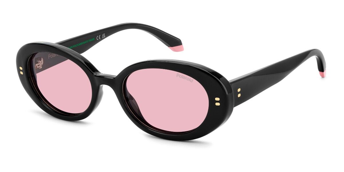 Polaroid PLD 6253/S/X Polarized QFU/0F, Black frame, Pink lenses