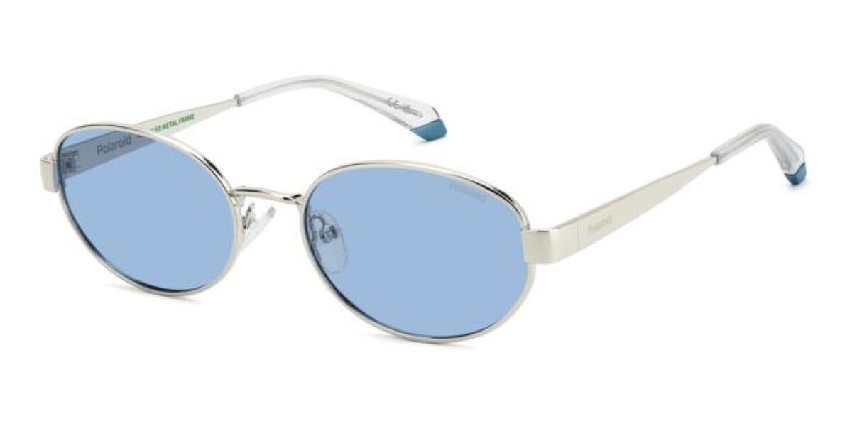 Polaroid PLD 6254/S/X Polarized 010/C3, Silver frame, Solid Azure Blue lenses